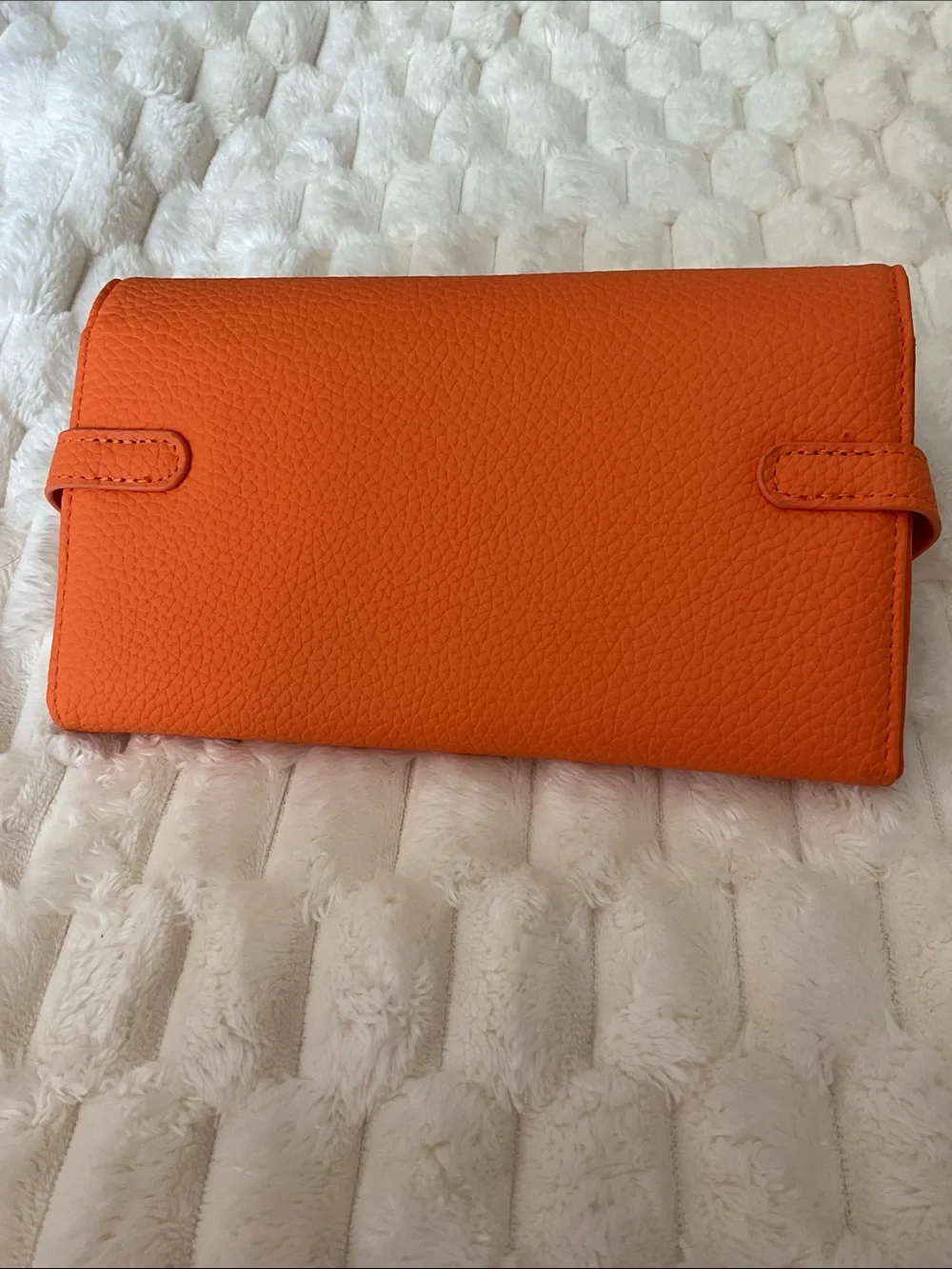 Orange 🍊 Wallet Clutch with Gold Hardware